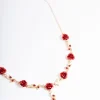 1241-gold-red-diamante-rose-y-necklace-1.webp Gold Red Diamante Rose Y-Necklace