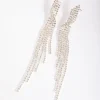 Silver Twisted Strand Drop Earrings