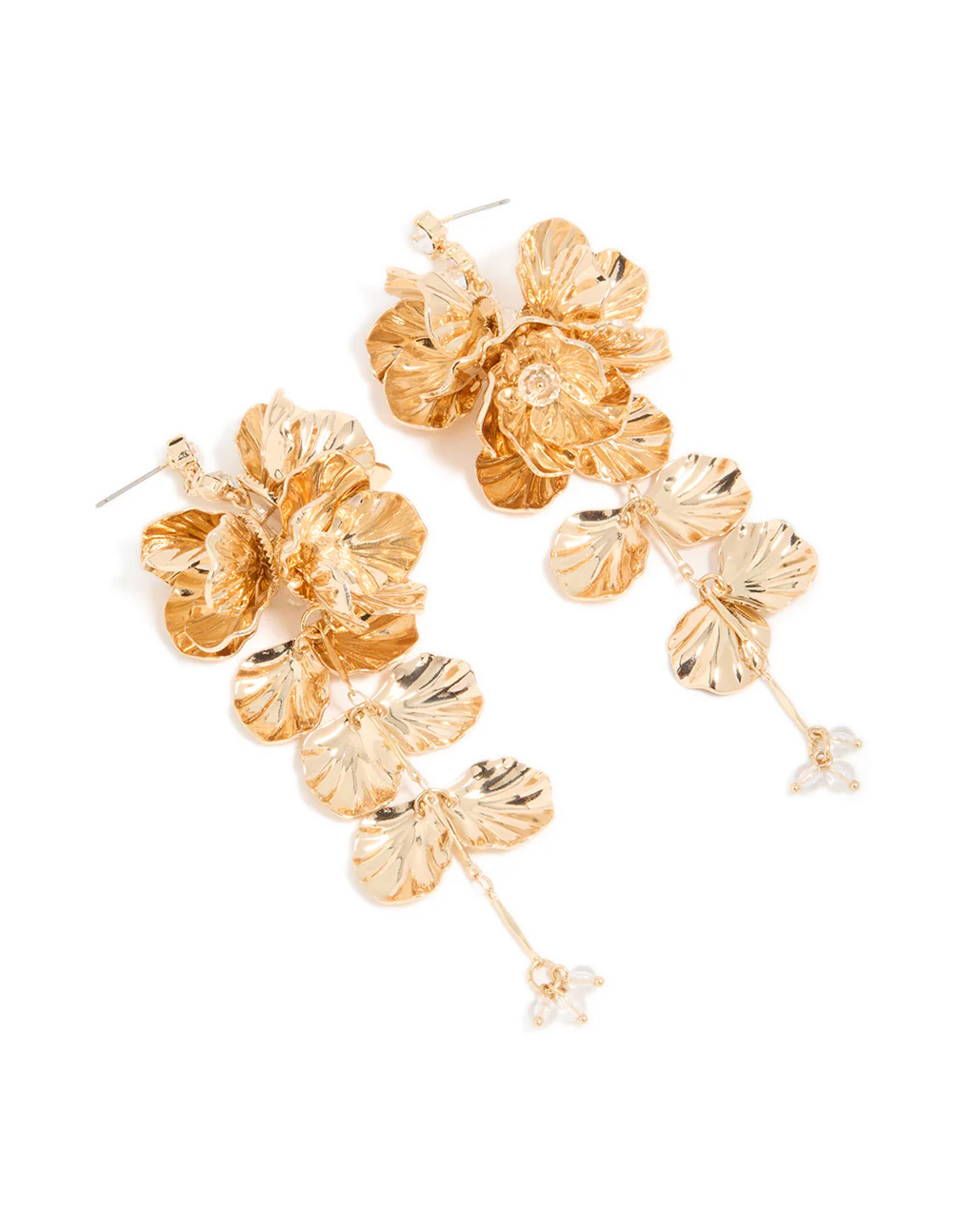 1245-gold-long-floral-drop-earrings-2.webp Gold Long Floral Drop Earrings