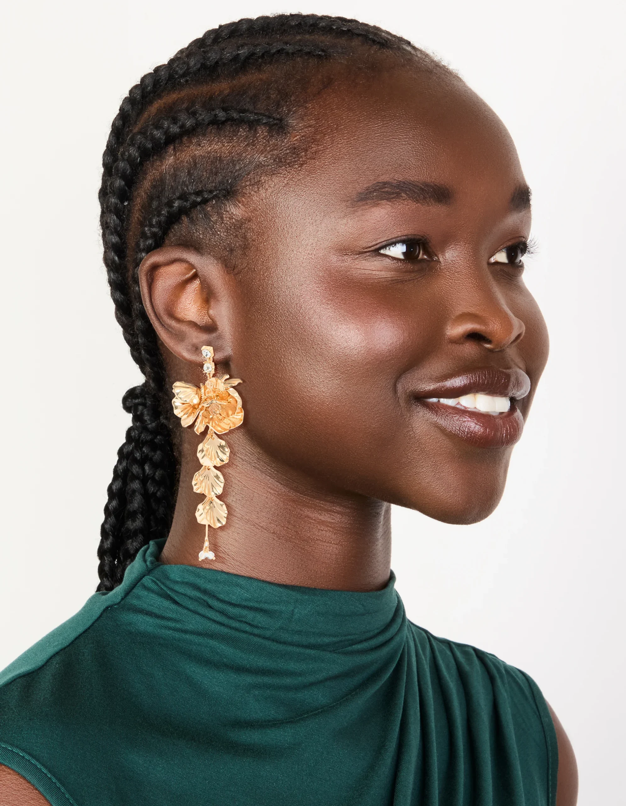 1245-gold-long-floral-drop-earrings-3.webp Gold Long Floral Drop Earrings