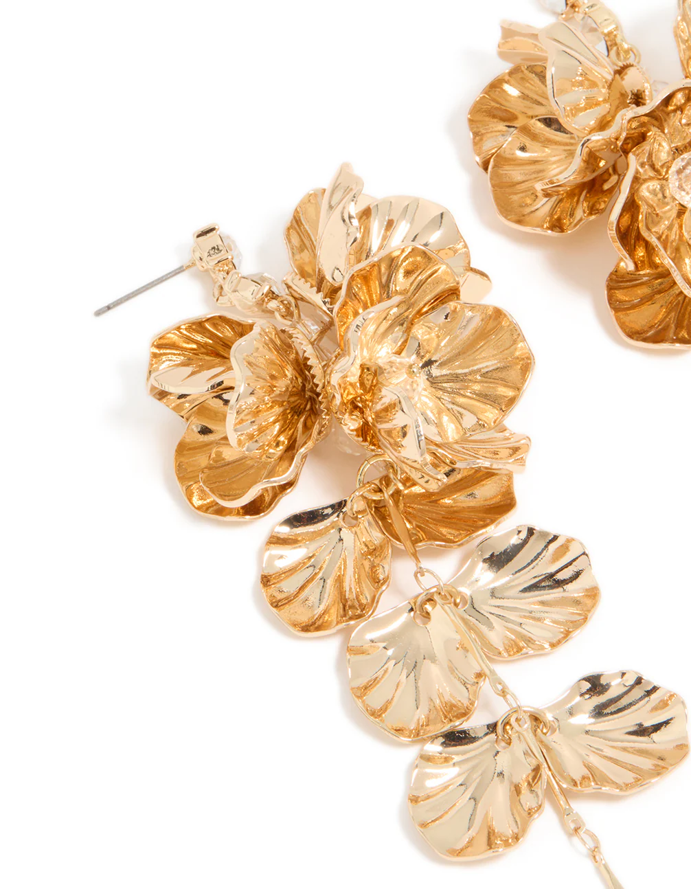 1245-gold-long-floral-drop-earrings-4.webp Gold Long Floral Drop Earrings