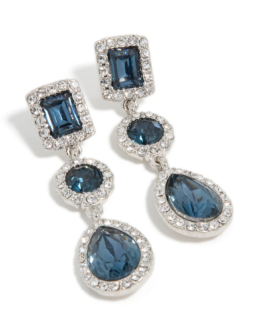 1247-silver-blue-diamante-multi-shape-drop-earrings-2.webp Silver Blue Diamante Multi Shape Drop Earrings