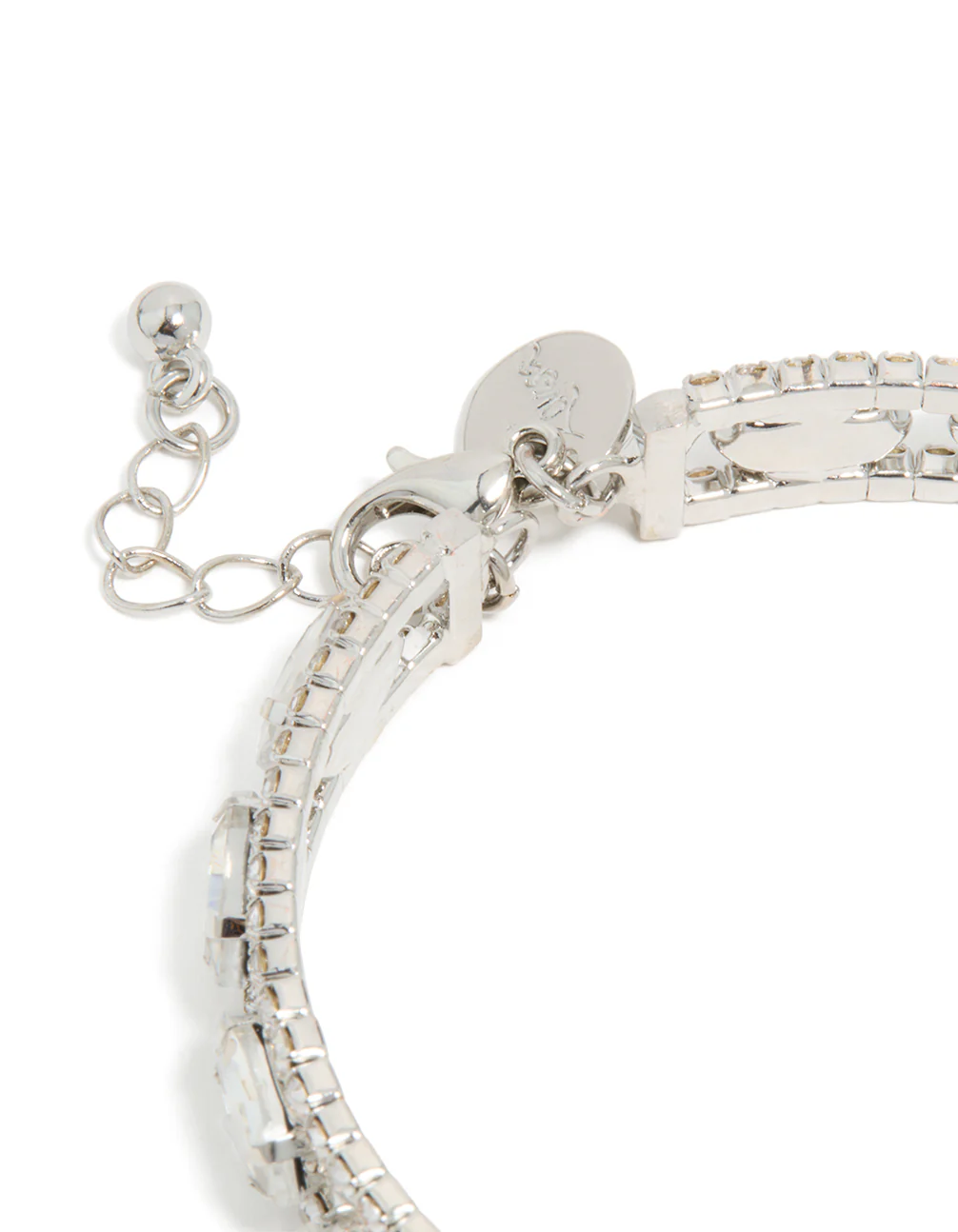 1248-silver-diamante-shiny-ovals-bracelet-4.webp Silver Diamante Shiny Ovals Bracelet