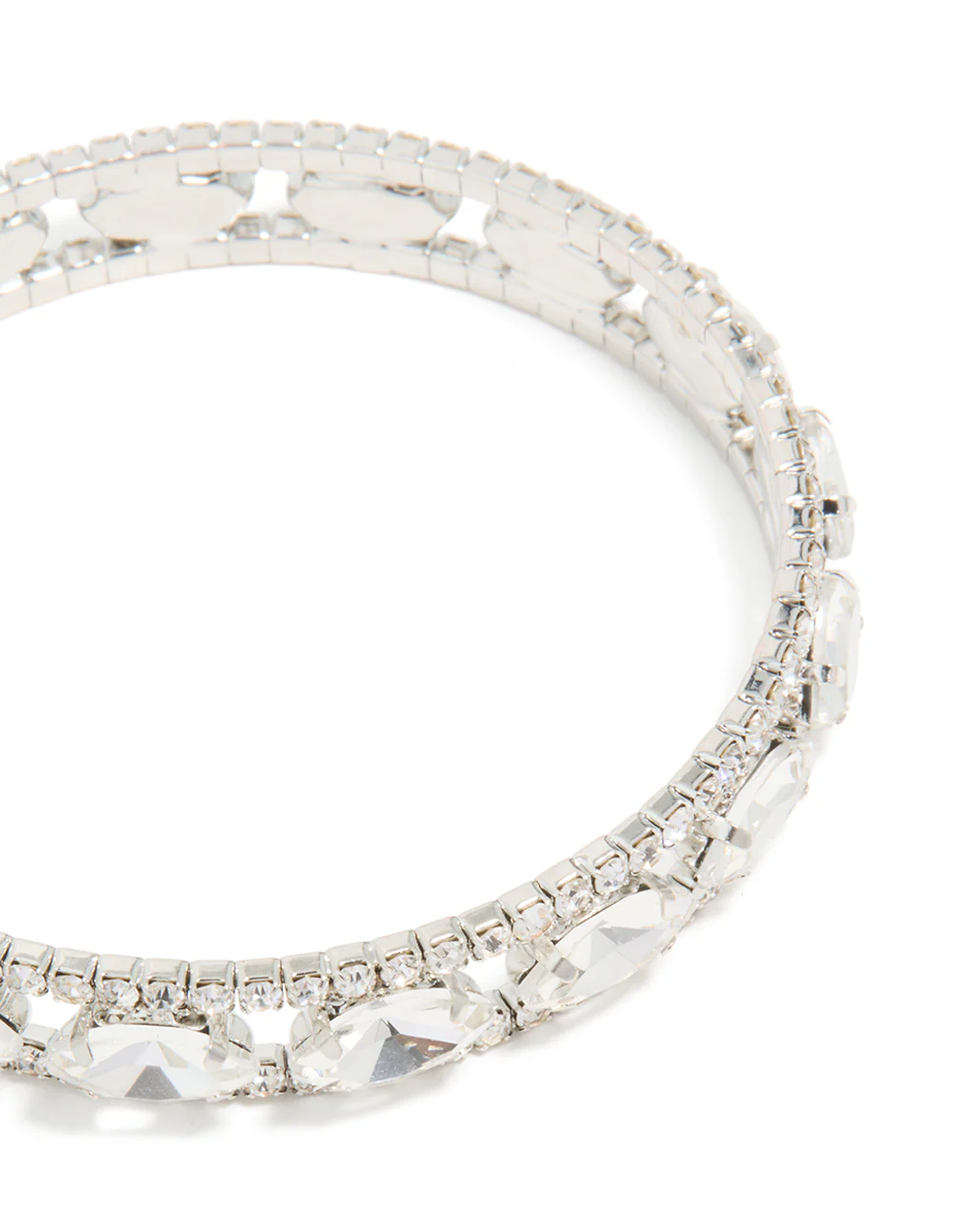 1248-silver-diamante-shiny-ovals-bracelet-5.webp Silver Diamante Shiny Ovals Bracelet