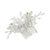Silver Diamante Floral Vine Hair Comb