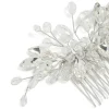 Silver Diamante Floral Vine Hair Comb