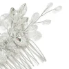 Silver Diamante Floral Vine Hair Comb