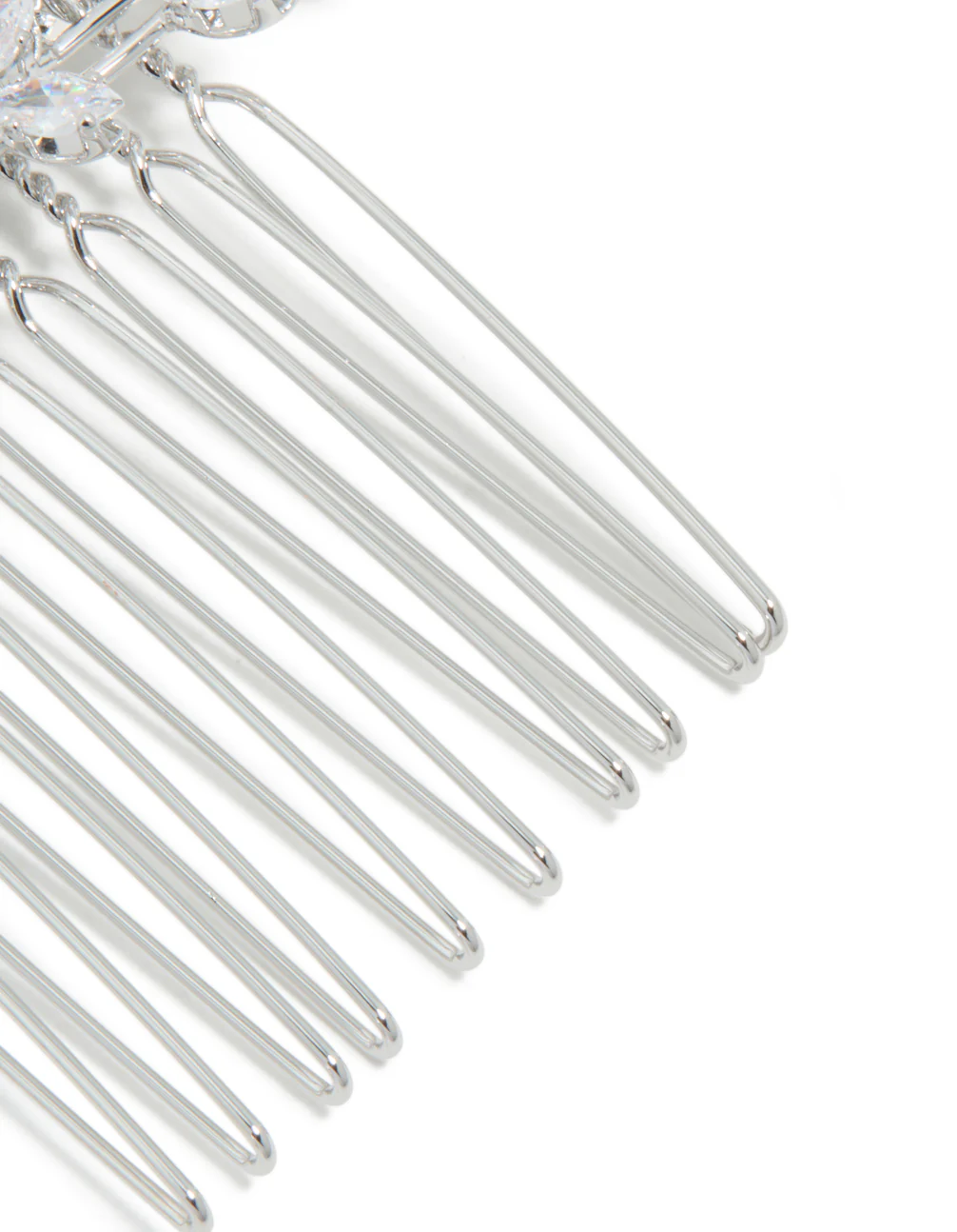 Silver Diamante Dainty Peta Hairl Comb