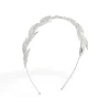 Silver Diamante Leaves Headband