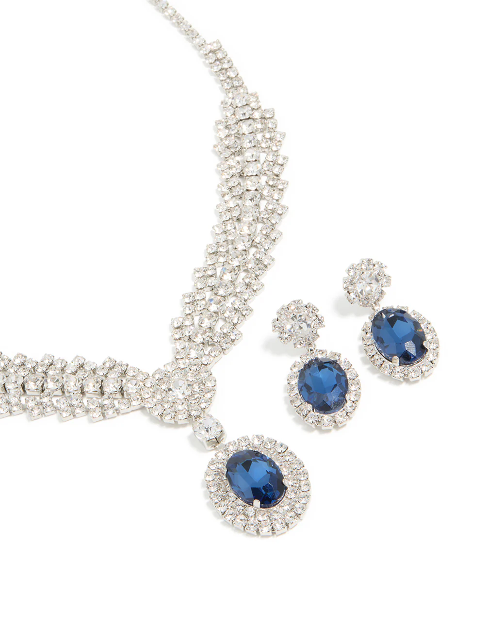 1254-silver-blue-diamante-v-shaped-pendant-necklace-earrings-set-1.webp Silver Blue Diamante V-Shaped Pendant Necklace & Earrings Set