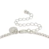 Silver Blue Diamante V-Shaped Pendant Necklace & Earrings Set
