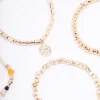 Gold Evil Eye Beaded Bracelet 6-Pack