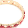 1257-gold-red-clear-diamante-oval-bangle-2.webp Gold Red & Clear Diamante Oval Bangle