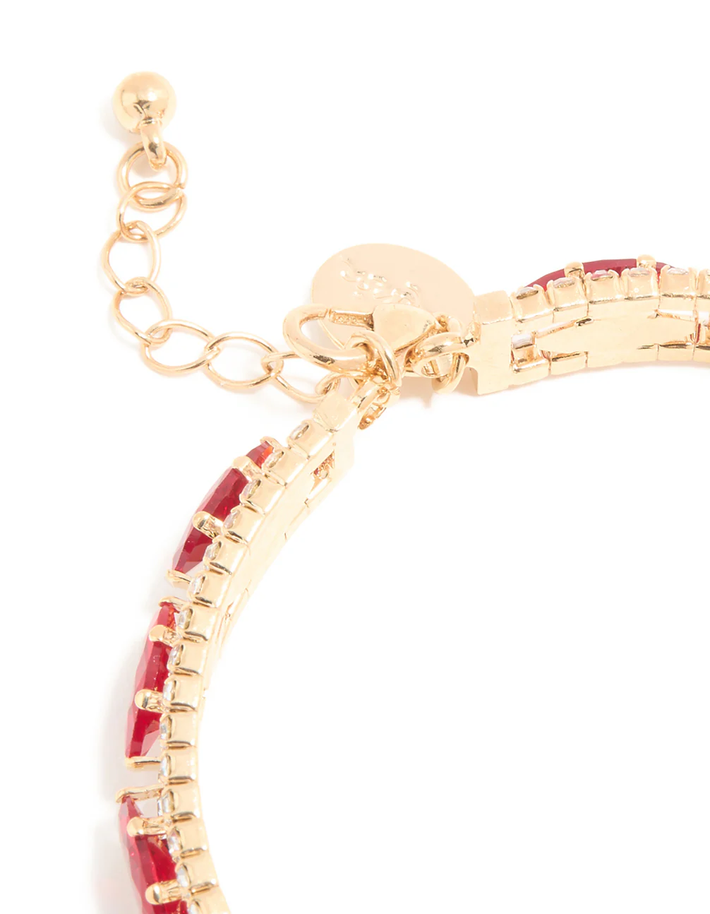 1257-gold-red-clear-diamante-oval-bangle-3.webp Gold Red & Clear Diamante Oval Bangle