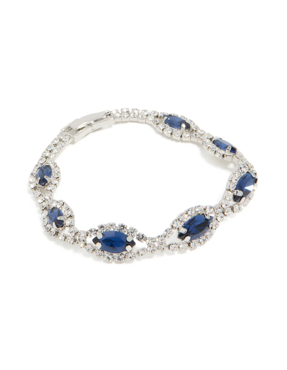 1258-silver-blue-diamante-shiny-pears-bracelet-2.webp Silver Blue Diamante Shiny Pears Bracelet