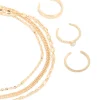 Gold Dumbbell Anklet & Toe Rings Set