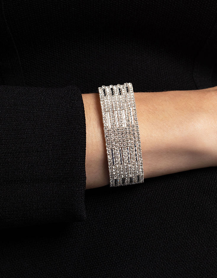 1260-silver-spiky-4-row-diamante-wrist-cuff-1.jpg Silver Spiky 4 Row Diamante Wrist Cuff