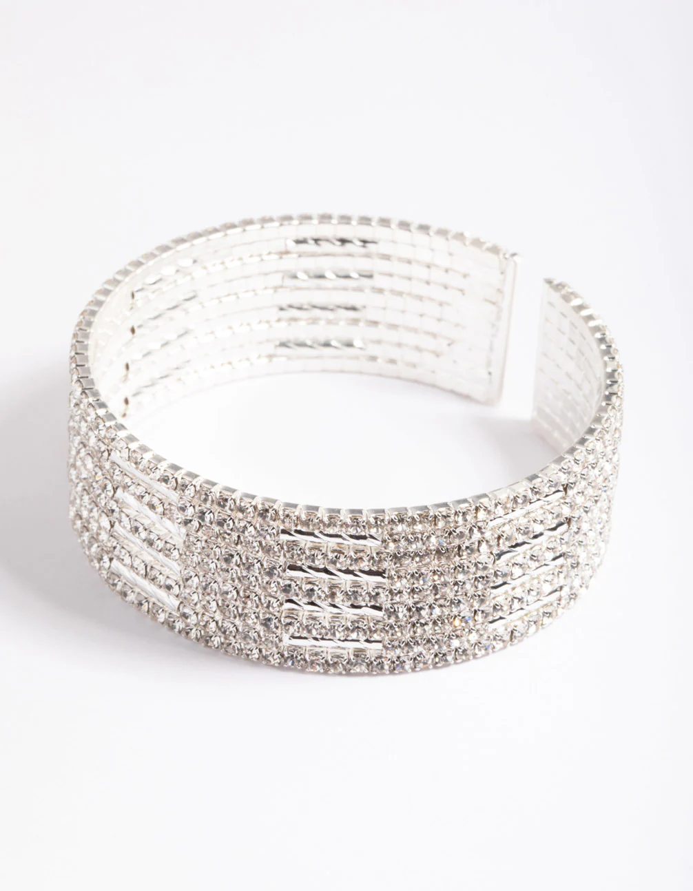 1260-silver-spiky-4-row-diamante-wrist-cuff-2.webp Silver Spiky 4 Row Diamante Wrist Cuff