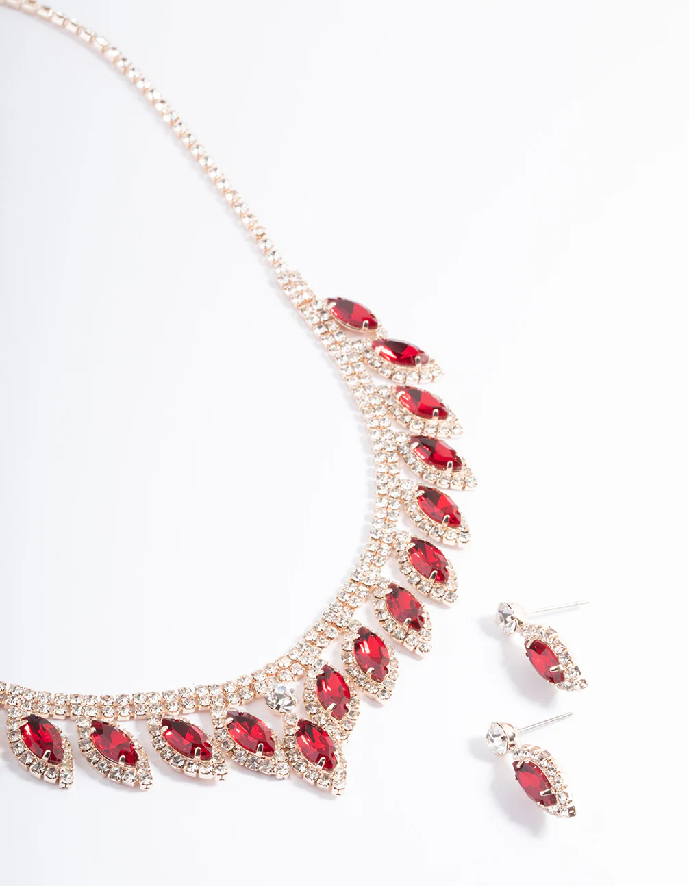 1264-rose-gold-marquise-droplet-earrings-necklace-set-1.webp Rose Gold Marquise Droplet Earrings & Necklace Set