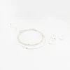 Silver Dumbell Anklet & Toe Rings Set