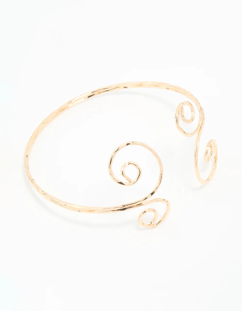 Gold Open Swirl Arm Cuff
