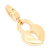 Waterproof Gold Plated Stainless Steel Heart Lock Charm