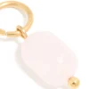 Waterproof Gold Plated Stainless Steel Rose Quartz Semi Precious Stone Charm