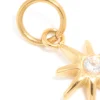 Waterproof Gold Plated Stainless Steel Cubic Zirconia Eight-Point Star Charm