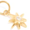 Waterproof Gold Plated Stainless Steel Cubic Zirconia Eight-Point Star Charm