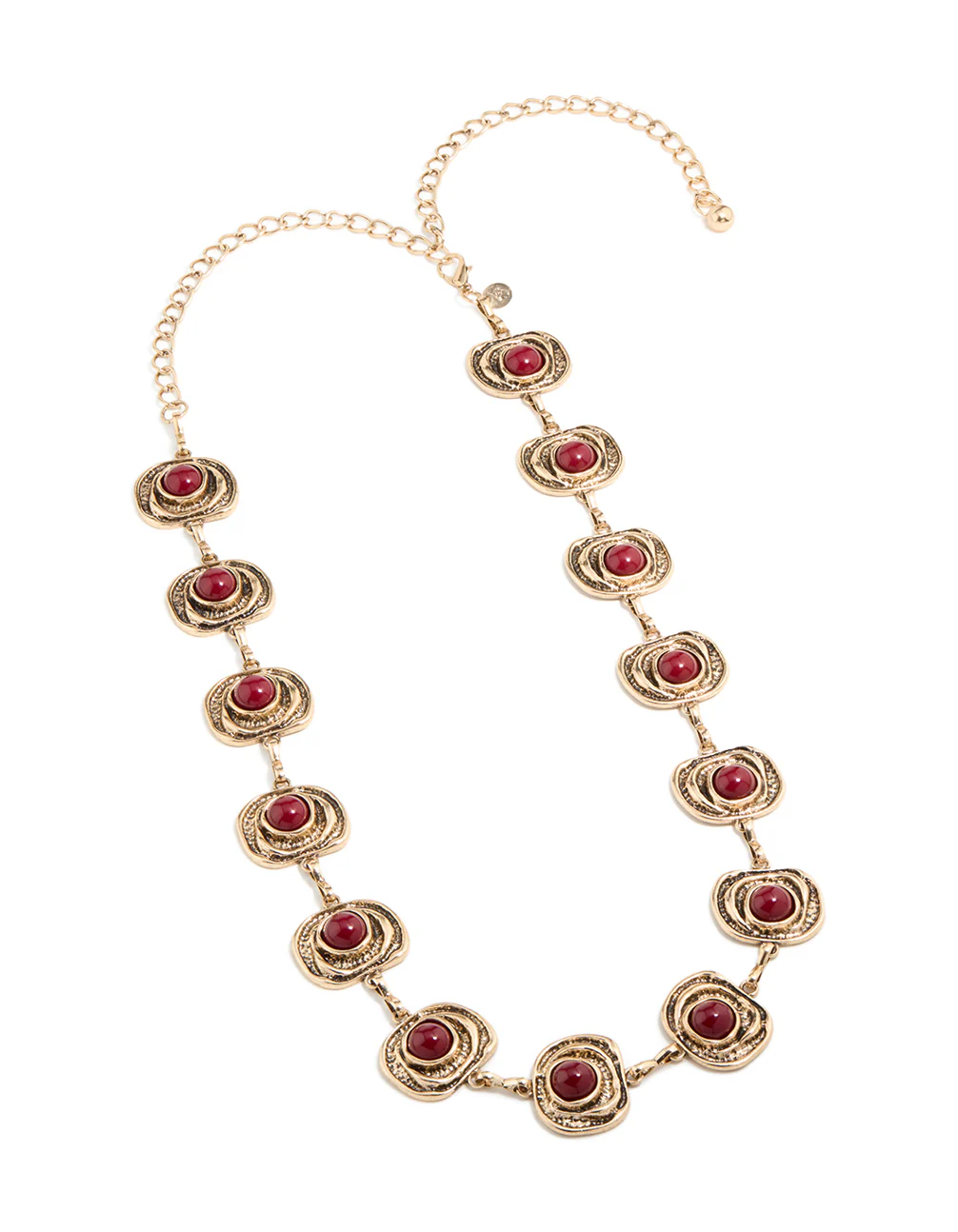 130-antique-gold-organic-circle-dark-red-stones-belt-2.webp Antique Gold Organic Circle Dark Red Stones Belt
