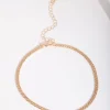 Gold 3mm Herringbone Chain Anklet