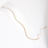 Gold 3mm Herringbone Chain Anklet