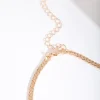Gold 3mm Herringbone Chain Anklet