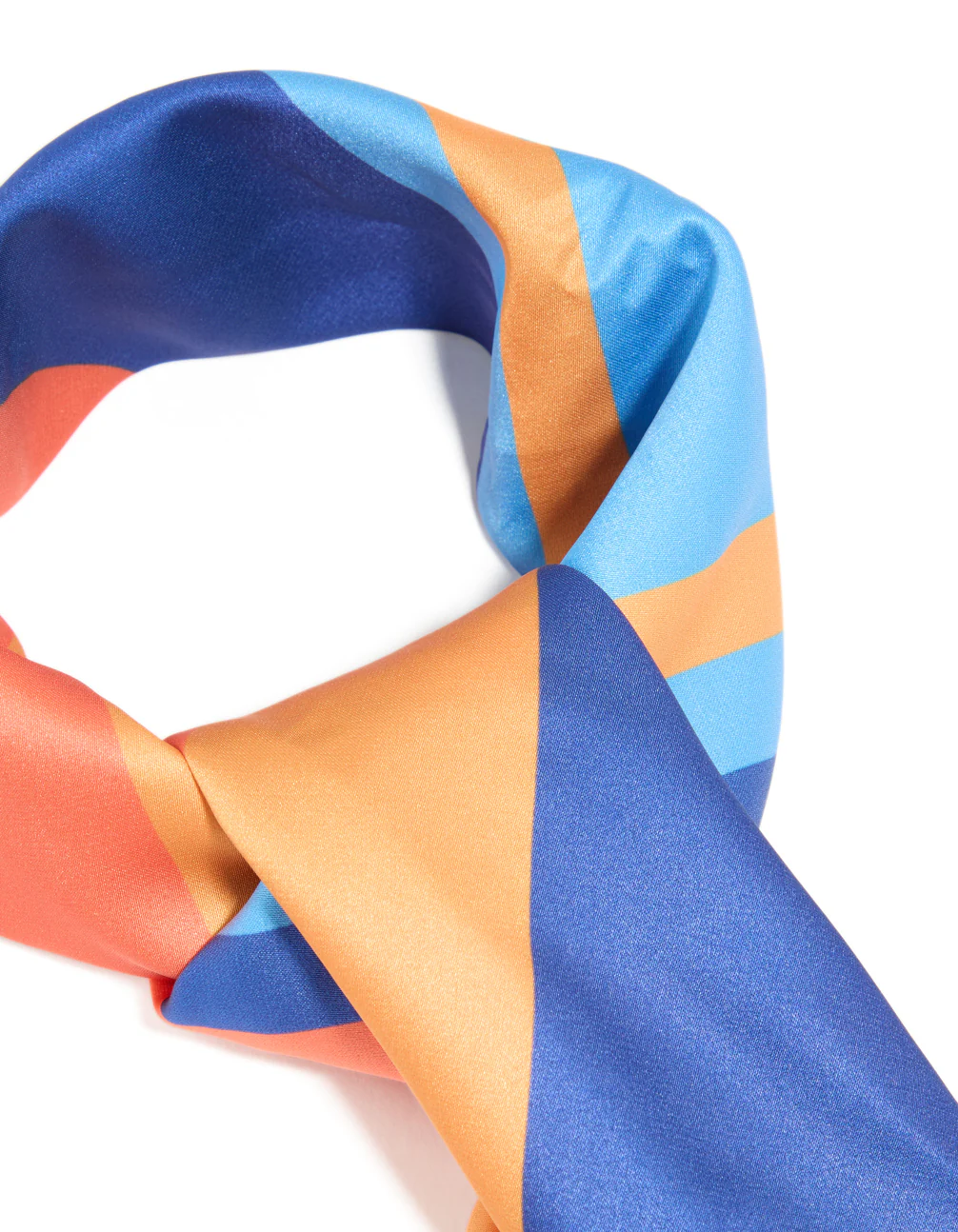 1303-dark-blue-orange-fabric-uneven-stripe-scarf-2.webp Dark Blue & Orange Fabric Uneven Stripe Scarf