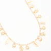 Genuine Shell & Gold Ribbed Shell Waist Chain