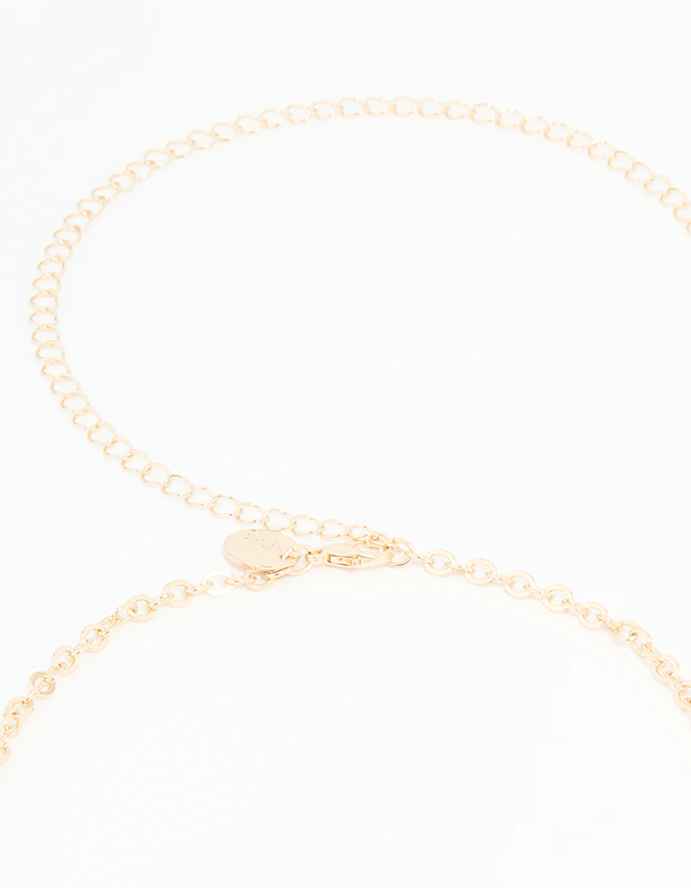 Genuine Shell & Gold Ribbed Shell Waist Chain