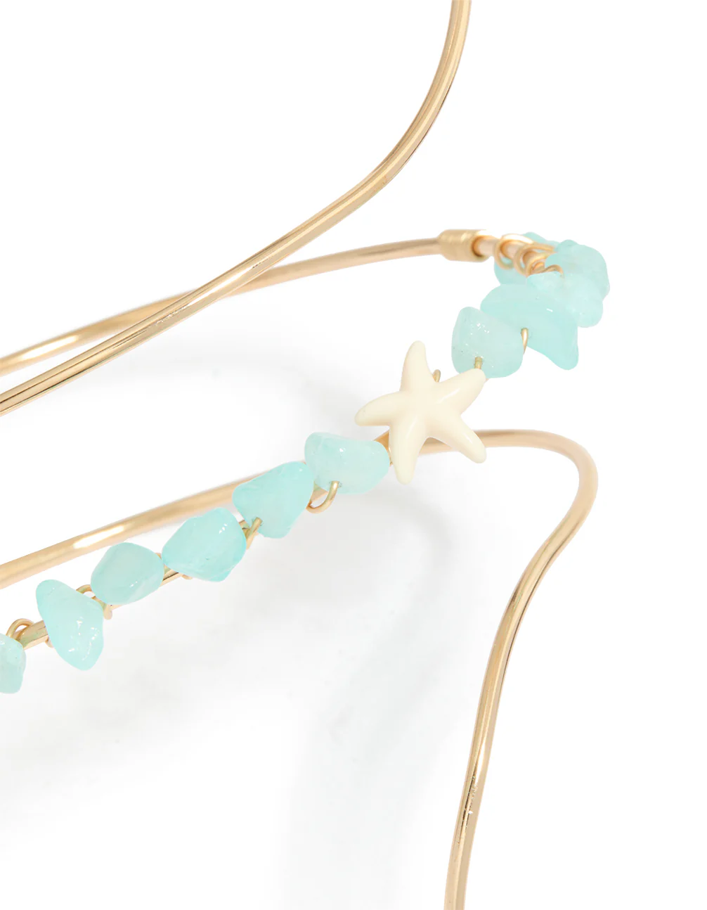 1305-gold-turquoise-semi-precious-stones-arm-cuff-2.webp Gold Turquoise Semi Precious Stones Arm Cuff