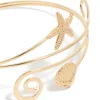 1306-gold-starfish-shell-arm-cuff-2.webp Gold Starfish & Shell Arm Cuff
