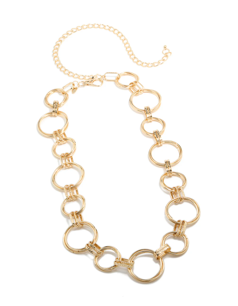 Large Gold Mixed Circle Link Belt