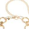 Large Gold Mixed Circle Link Belt