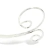 Silver Open Swirl Arm Cuff