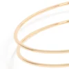 Gold Swirl & Brown Stones Arm Cuff