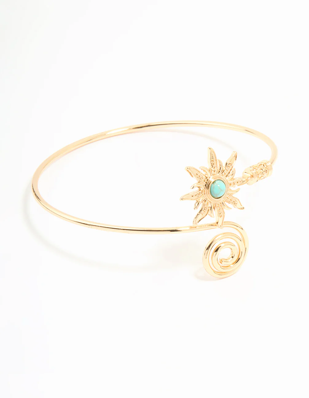 1316-gold-turquoise-stone-celestial-swirl-arm-cuff-1.webp Gold Turquoise Stone Celestial Swirl Arm Cuff
