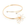 Gold Diamante Flower Arm Cuff