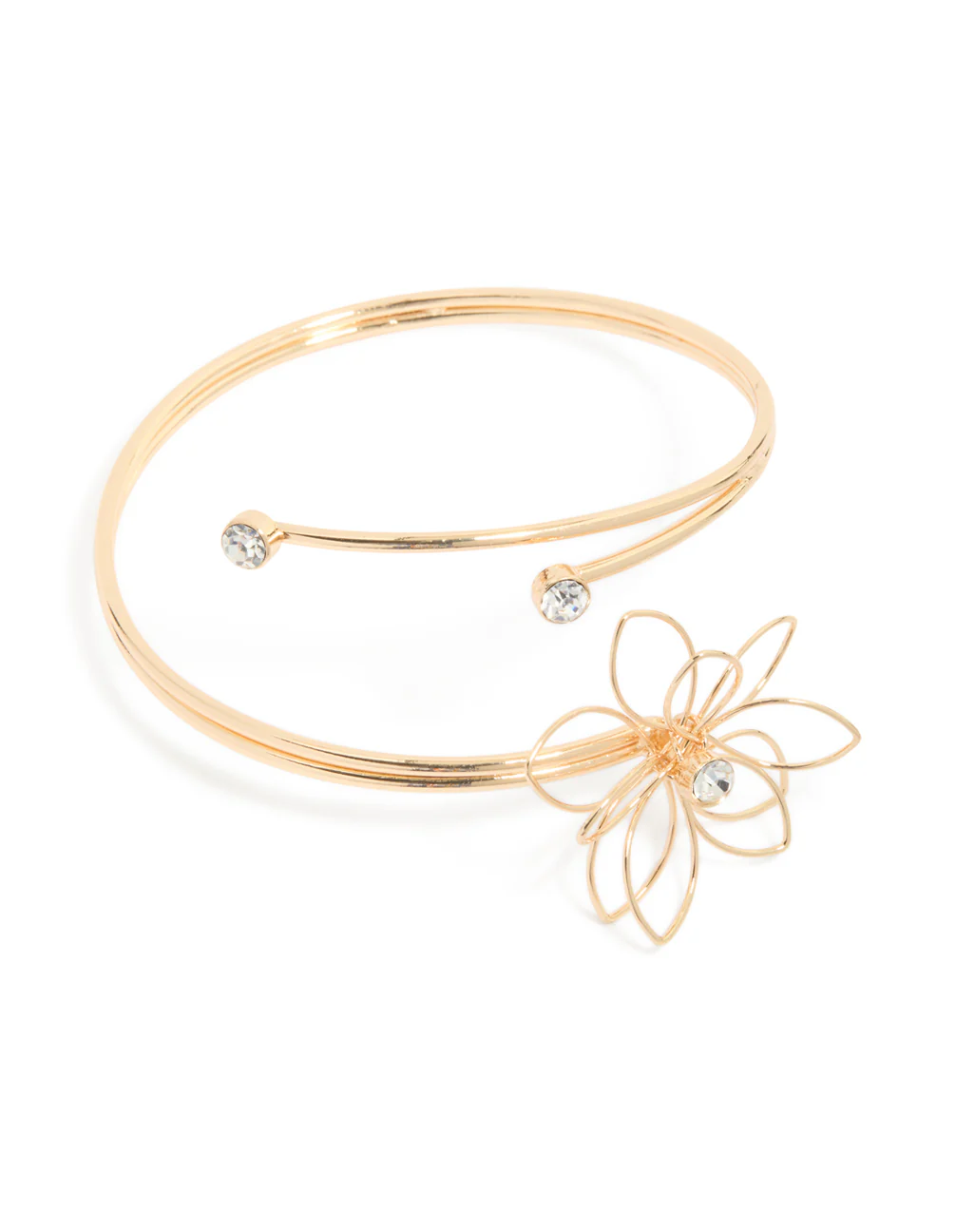 1332-gold-diamante-flower-arm-cuff-1.webp Gold Diamante Flower Arm Cuff