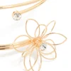 Gold Diamante Flower Arm Cuff