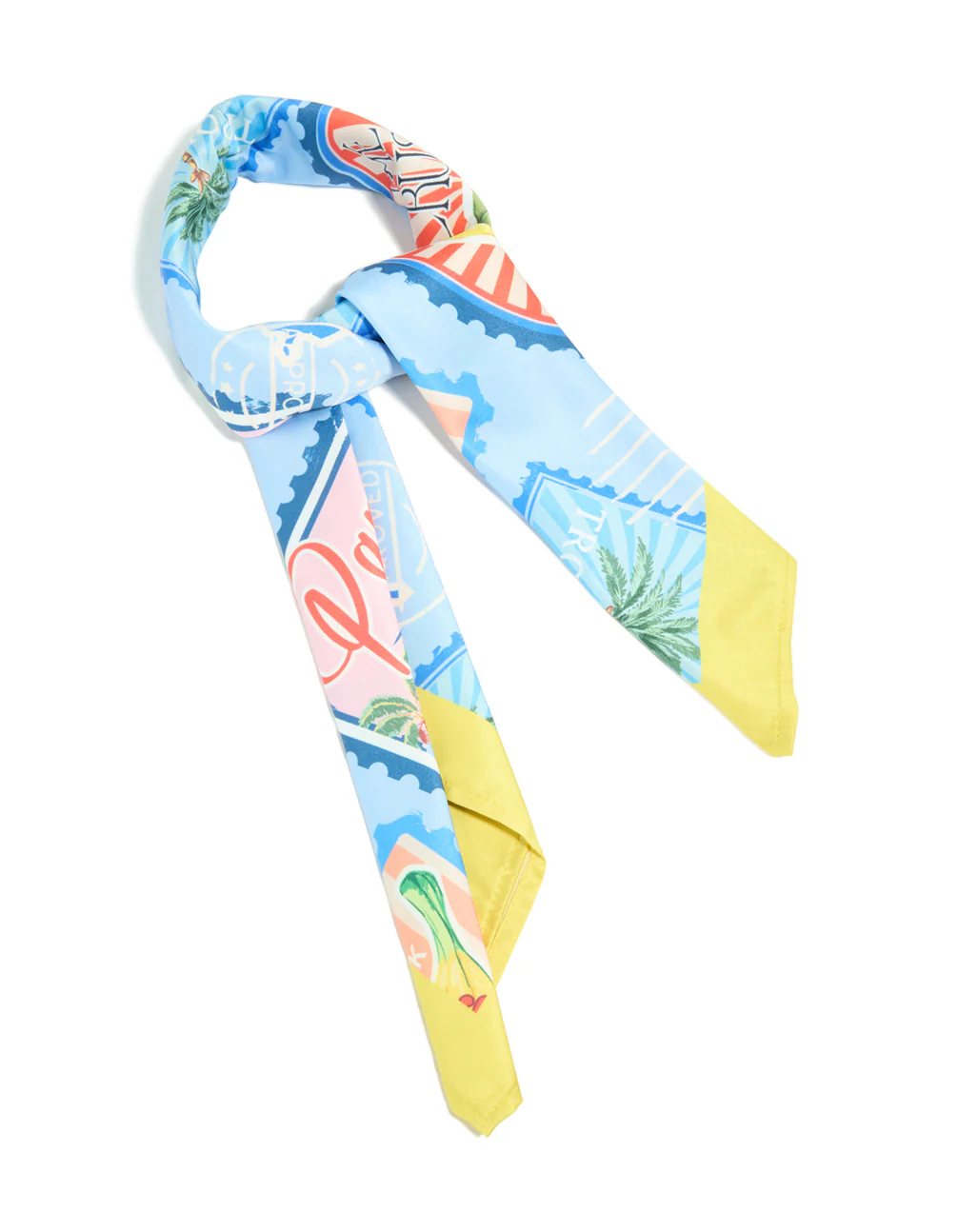 1338-blue-fabric-paradise-vacation-print-scarf-1.webp Blue Fabric 'Paradise' Vacation Print Scarf