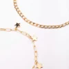 Gold Mixed Star Chain Anklet 3-Pack