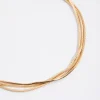 Gold Triple Row Snake Chain Anklet