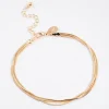 Gold Triple Row Snake Chain Anklet